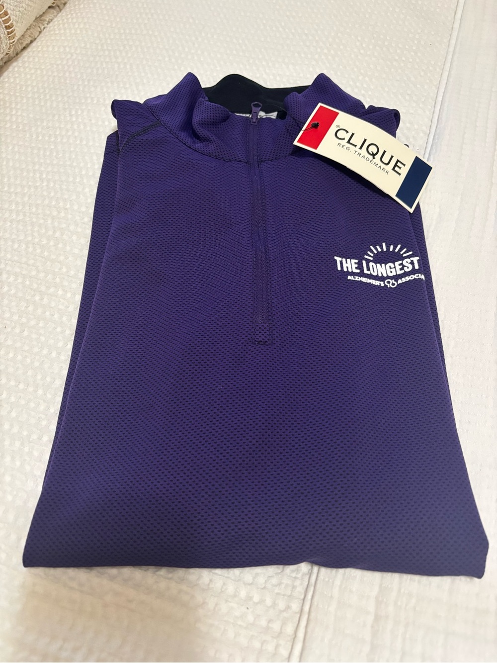 Clique Women's Purple Half-Zip Performance Top - The Longest